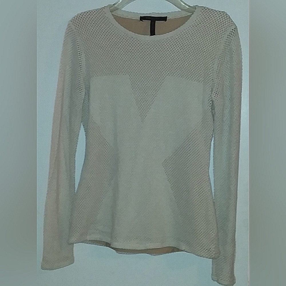 Mesh Bcbgmaxazria Color Block Women's Top - image 1